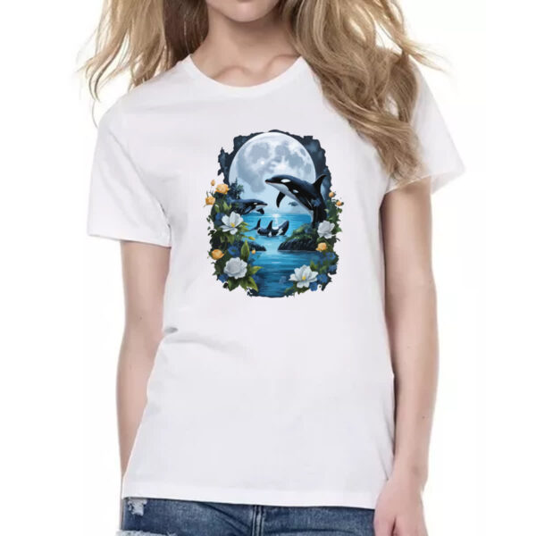 Camiseta Baby Look Orca ao luar - Imagem 2