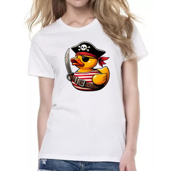 Camiseta Baby Look Patinho de borracha Pirata - Imagem 2