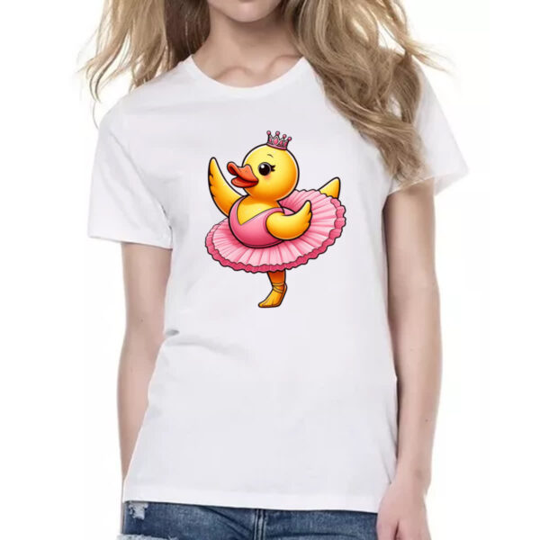 Camiseta Baby Look Patinho de borracha bailarina - Imagem 2