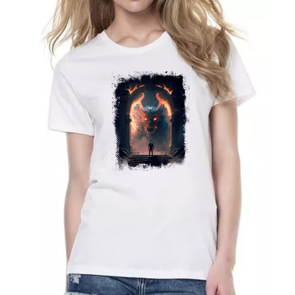 Camiseta Baby Look Portal do inferno 4 - Imagem 2