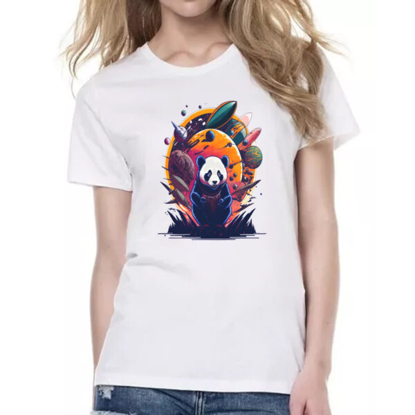 Camiseta Baby Look Panda Sideral - Imagem 2