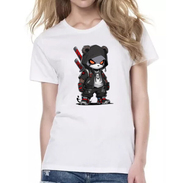 Camiseta Baby Look Panda chibi ninja - Imagem 2