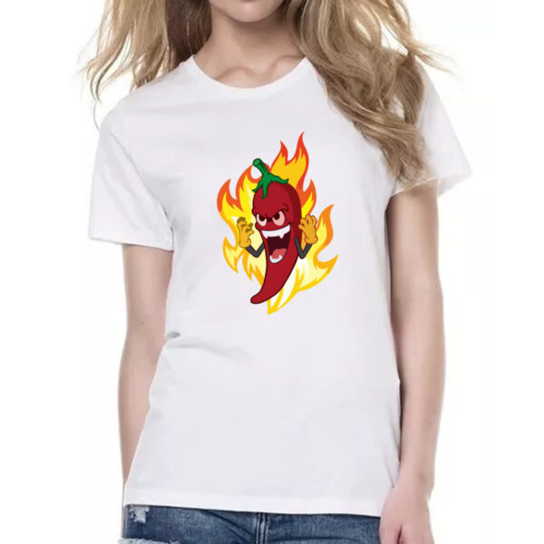 Camiseta Baby Look Pimenta em fogo - Imagem 2