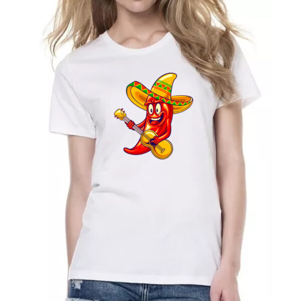 Camiseta Baby Look Pimenta sombrero serenata - Imagem 2
