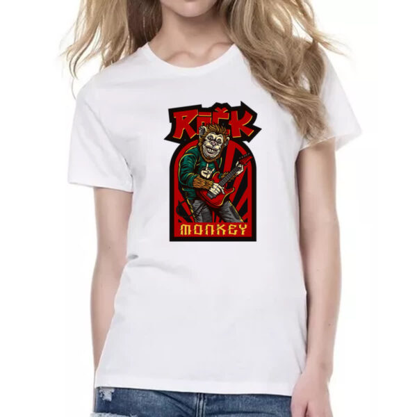 Camiseta Baby Look Rock Monkey - Imagem 2