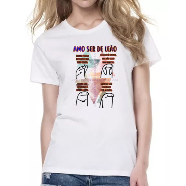 Camiseta Baby Look Signo Amo ser de Leao - Imagem 2