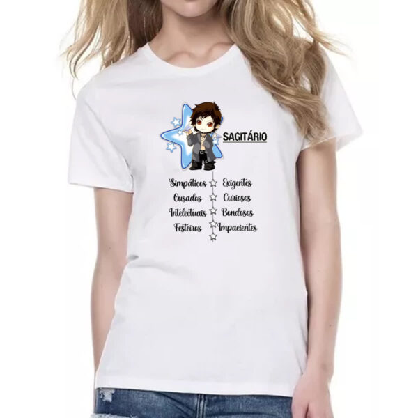 Camiseta Baby Look Signo Cute Sagitario - Imagem 2