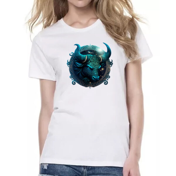 Camiseta Baby Look Signo de Touro placa de luxo - Imagem 2