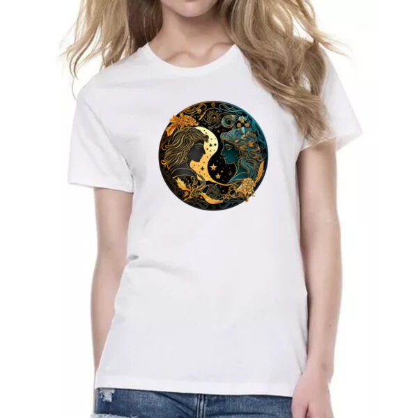 Camiseta Baby Look Signo de gemeos logo de luxo - Imagem 2