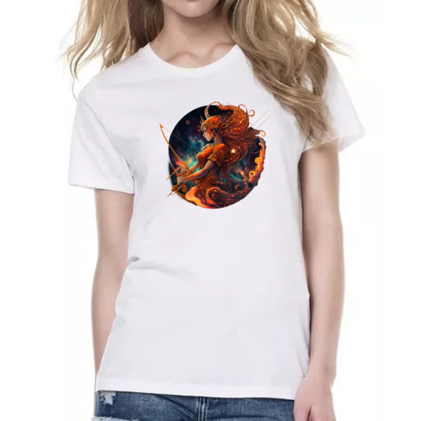 Camiseta Baby Look Signo de sagitario logo de luxo - Imagem 2