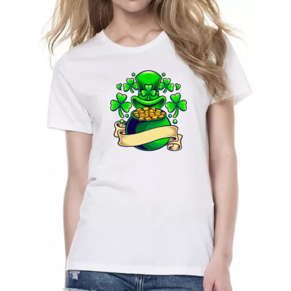 Camiseta Baby Look ST Patricks Day pote de ouro - Imagem 2