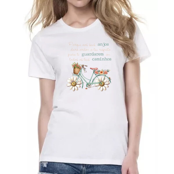 Camiseta Baby Look Salmos anjos - Imagem 2