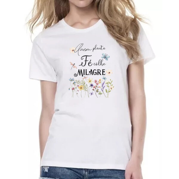 Camiseta Baby Look Salmos planta fe - Imagem 2