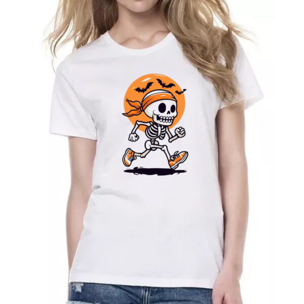 Camiseta Baby Look Skull fitness - Imagem 2