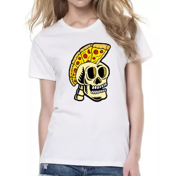 Camiseta Baby Look Skull pizza gladiator - Imagem 2