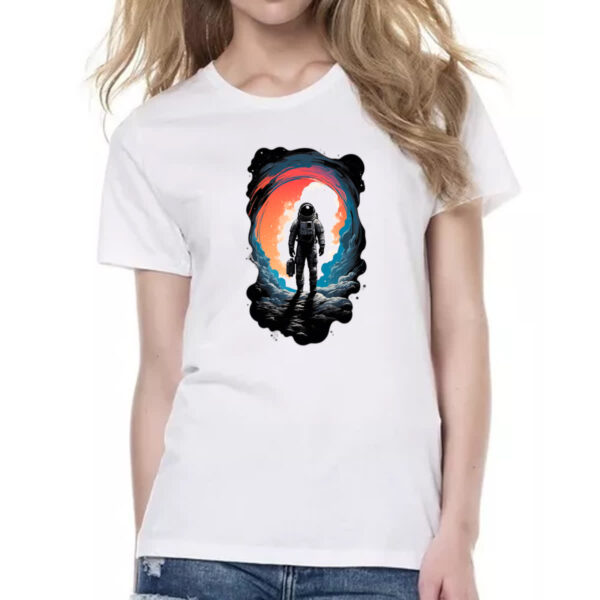 Camiseta Baby Look Astronauta de marmore - Imagem 2
