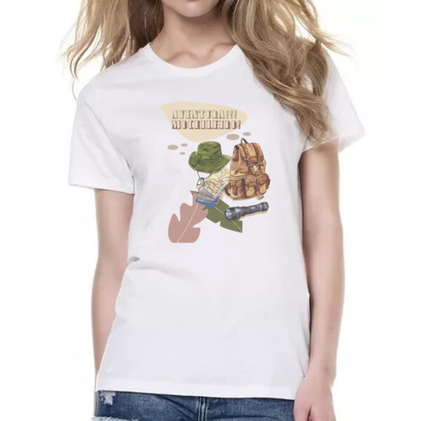 Camiseta Baby Look Aventureiro Mochileiro - Imagem 2