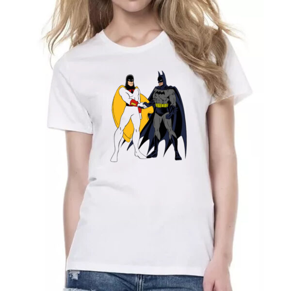 Camiseta Baby Look Batman encontra Space Ghost - Imagem 2