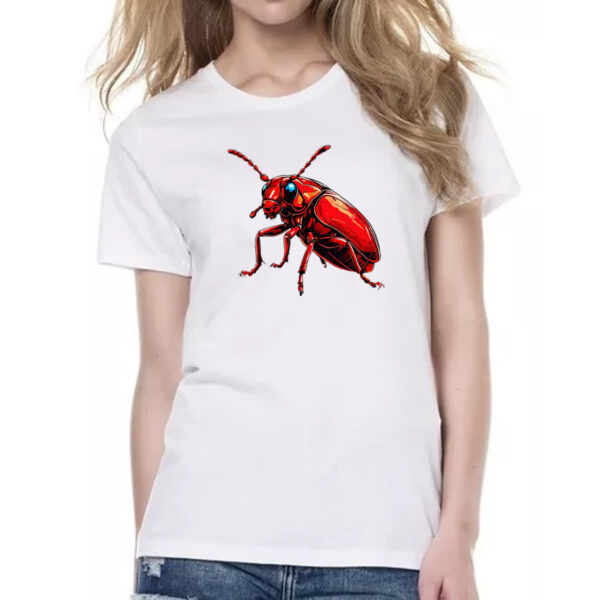Camiseta Baby Look Besouro vermelho - Imagem 2