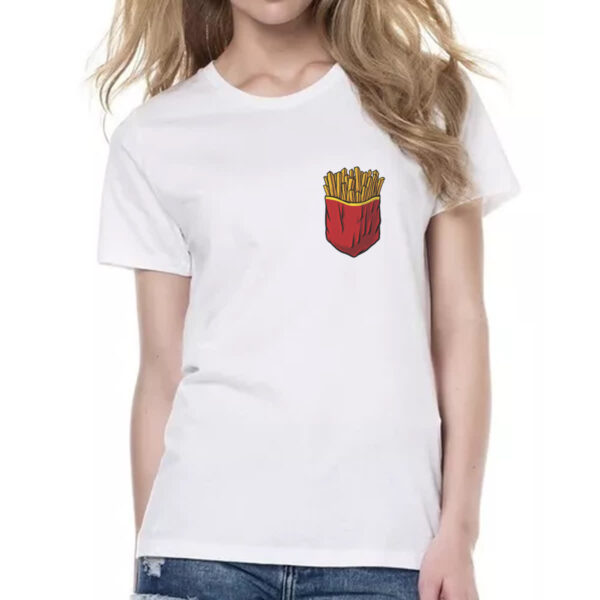 Camiseta Baby Look Bolso com batata frita - Imagem 2