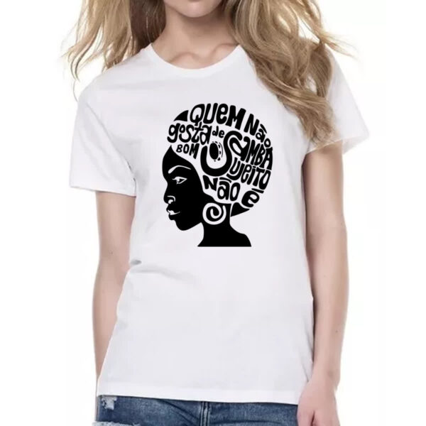 Camiseta Baby Look Quem nao gosta de samba - Imagem 2