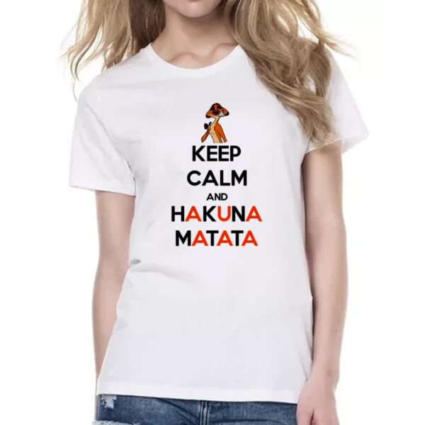 Camiseta Baby Look Keep Calm and Hakuna Matata - Imagem 2