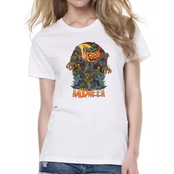 Camiseta Baby Look Halloween JackPot Espantalho Milharal - Imagem 2