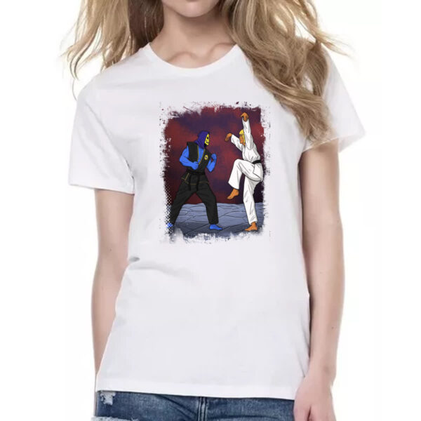 Camiseta Baby Look He-Man Karate Kid parodia - Imagem 2