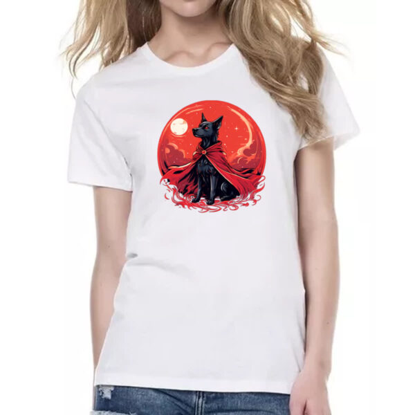 Camiseta Baby Look Cachorro vampiro - Imagem 2