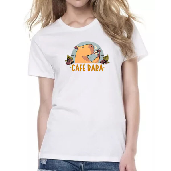 Camiseta Baby Look Cafe bara capivara - Imagem 2