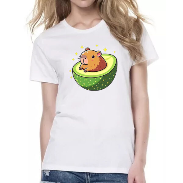 Camiseta Baby Look Capibacate capivara no abacate - Imagem 2