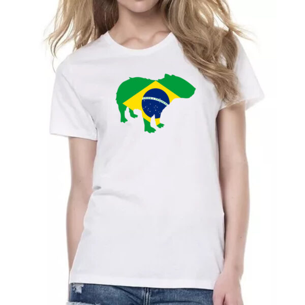 Camiseta Baby Look Capivara Fauna Brasileira - Imagem 2