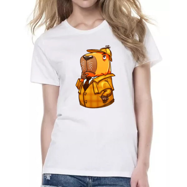 Camiseta Baby Look Capivara Holmes - Imagem 2
