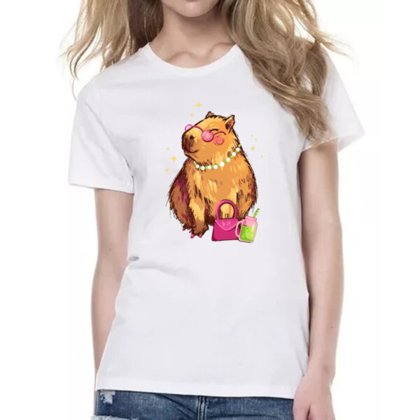 Camiseta Baby Look Capivara diva - Imagem 2