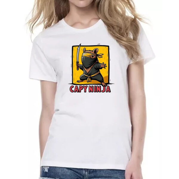 Camiseta Baby Look Capivara ninja - Imagem 2