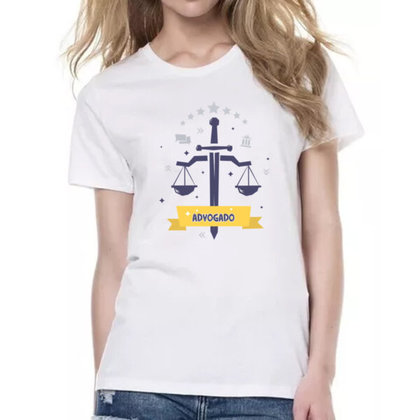Camiseta Baby Look Advogado balanca e espada - Imagem 2