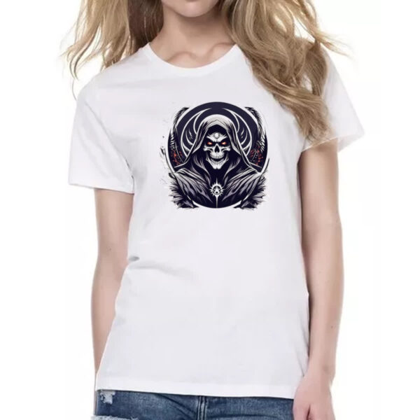 Camiseta Baby Look Caveira Dark Terror - Imagem 2