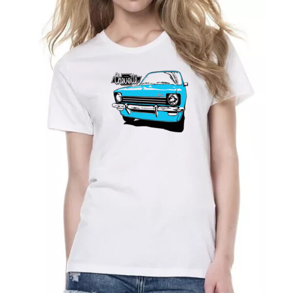 Camiseta Baby Look Chevette Azul primeira geracao - Imagem 2