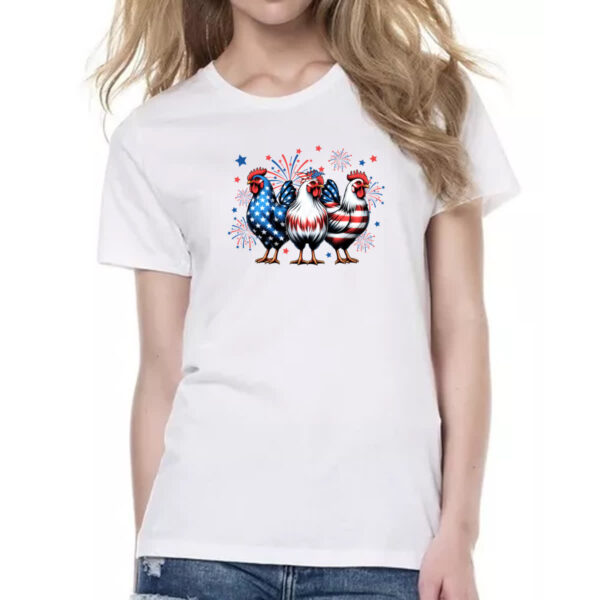 Camiseta Baby Look Chicken EUA - Imagem 2