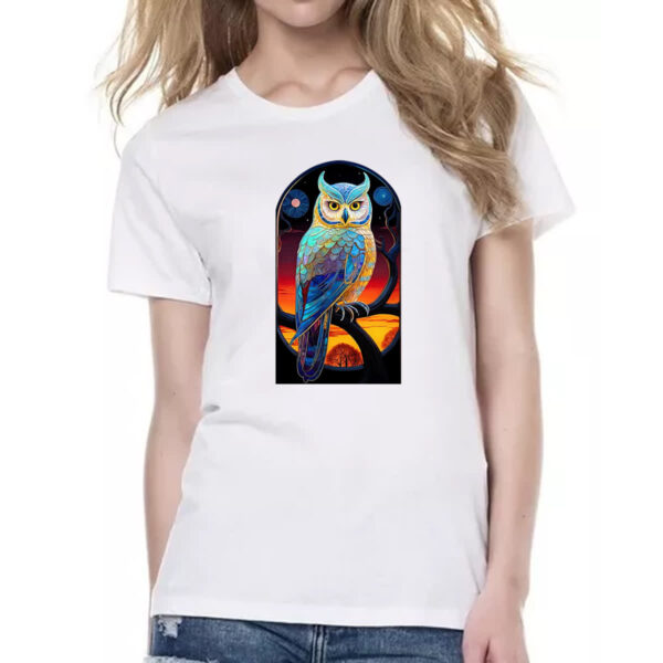 Camiseta Baby Look Coruja mistica de cristal - Imagem 2