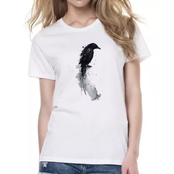 Camiseta Baby Look Corvo lenda indigena - Imagem 2