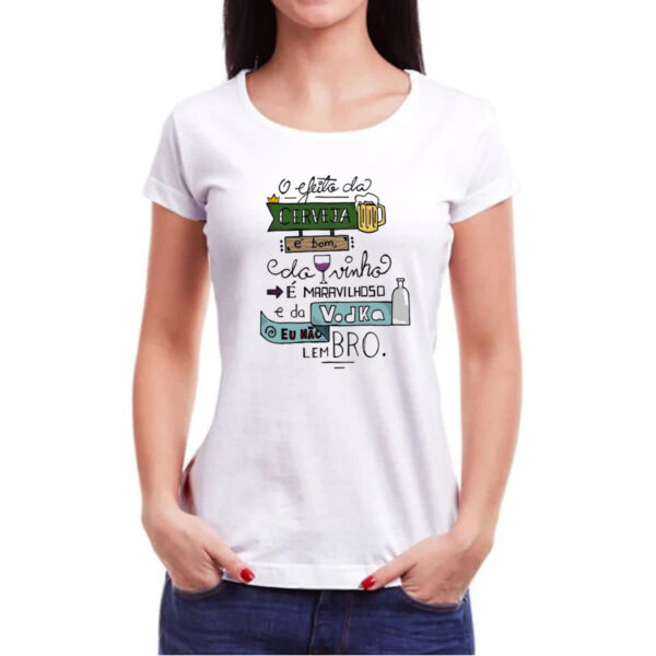 Camiseta Baby Look Efeitos de bebidas - Imagem 3