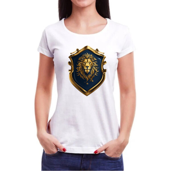 Camiseta Baby Look Escudo dourado leao de juda - Image 3