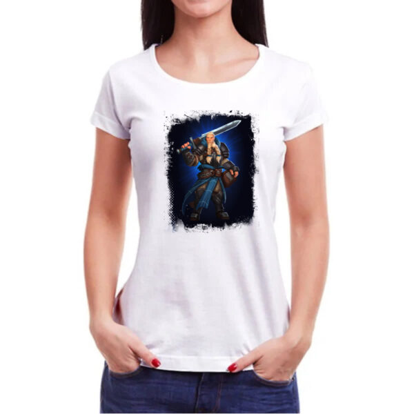 Camiseta Baby Look Empires and Puzzles Heroi Rei Arthur - Imagem 3