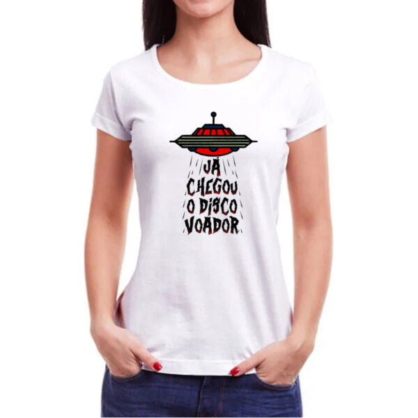 Camiseta Baby Look Ja chegou o disco voador - Imagem 3