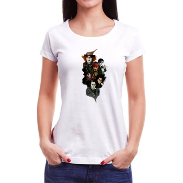 Camiseta Baby Look Johnny Depp Characters - Imagem 3