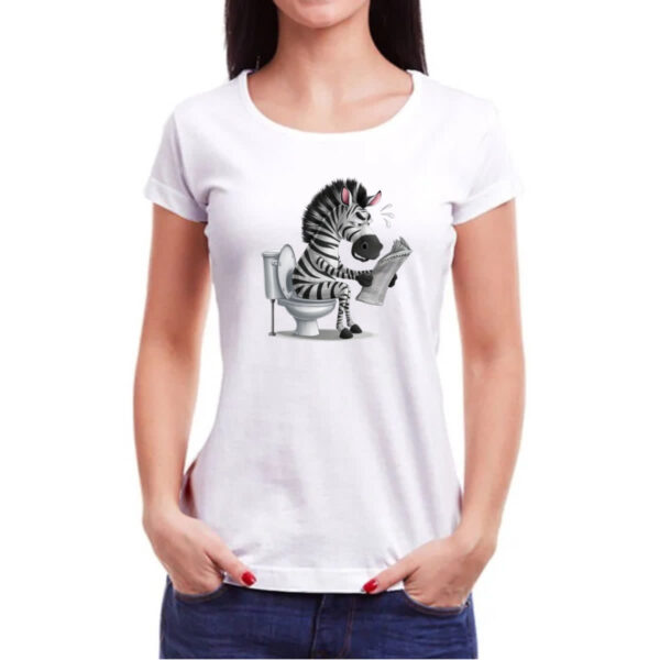Camiseta Baby Look Zebra na sala de forca - Imagem 3
