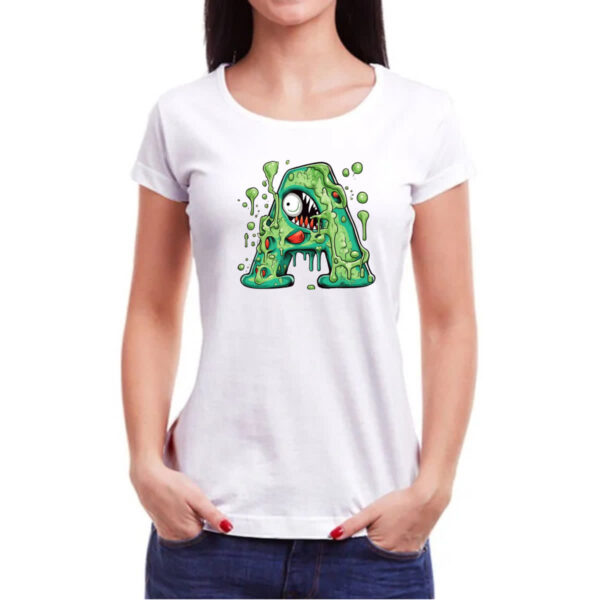 Camiseta Baby Look Zumbi Alfabeto Letra A - Imagem 3