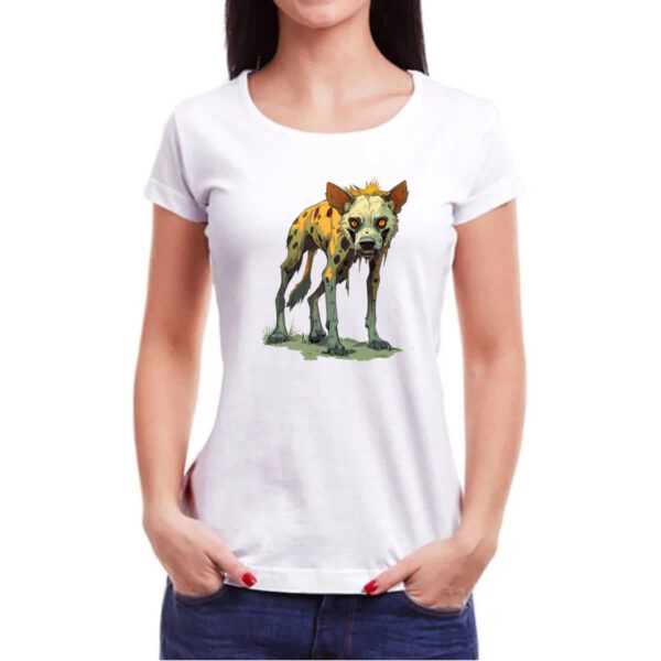Camiseta Baby Look Zumbi Cao selvagem - Imagem 3