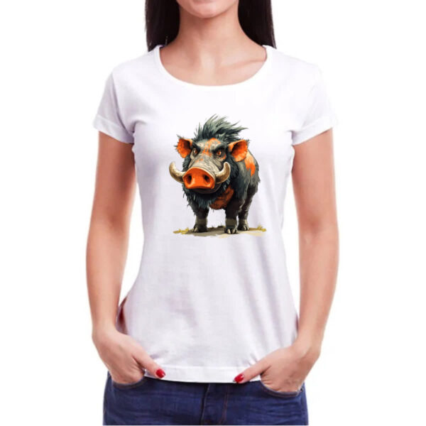 Camiseta Baby Look Zumbi Javali - Imagem 3